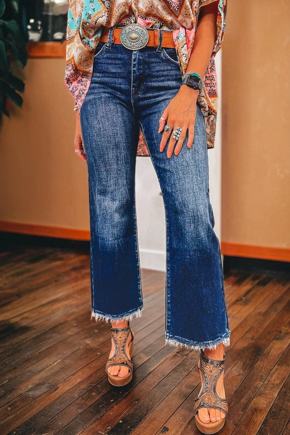 Denim Jeans with raw hem