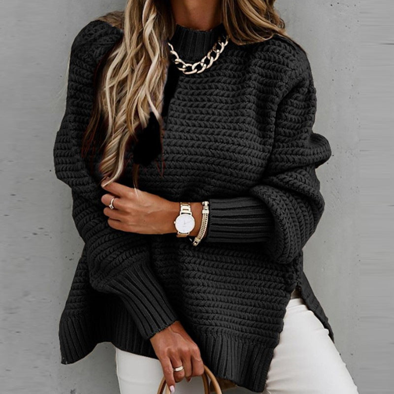 Chunky side split sweater