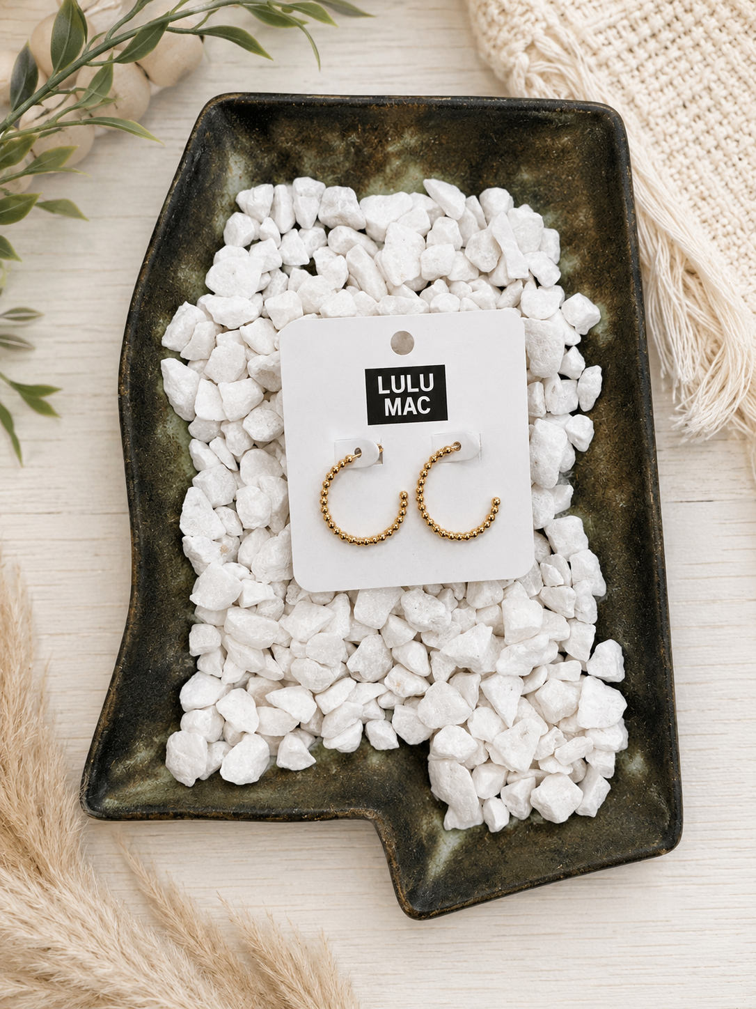 Lulu Mac Beaded Hoop Earrings