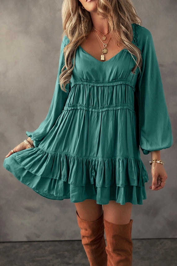Grace Ruffled Tiered Mini Dress