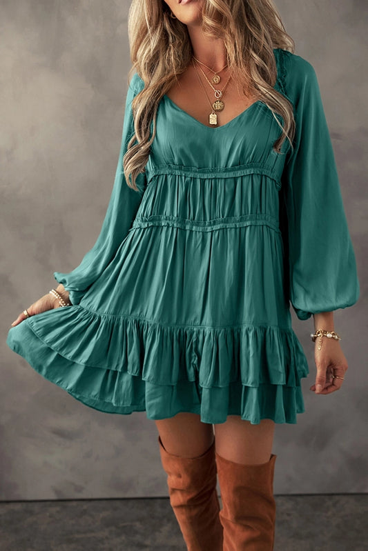 Grace Ruffled Tiered Mini Dress