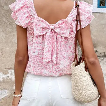 Short Sleeve Bow Top