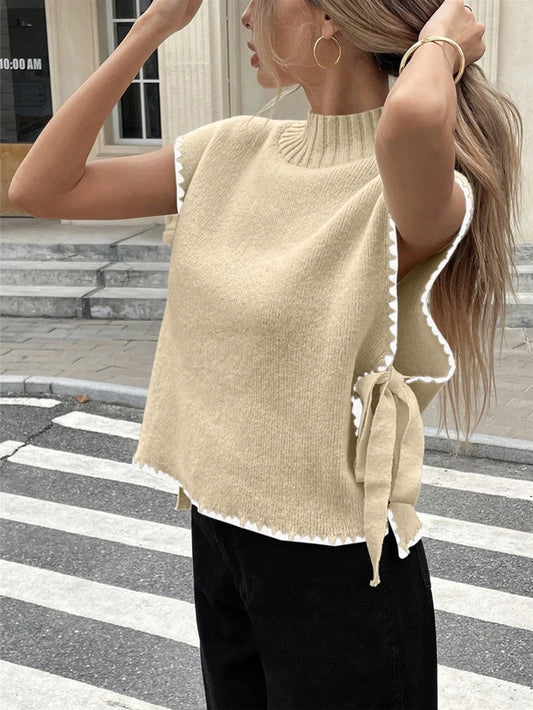 Bowtie Sleeveless Knit Vest